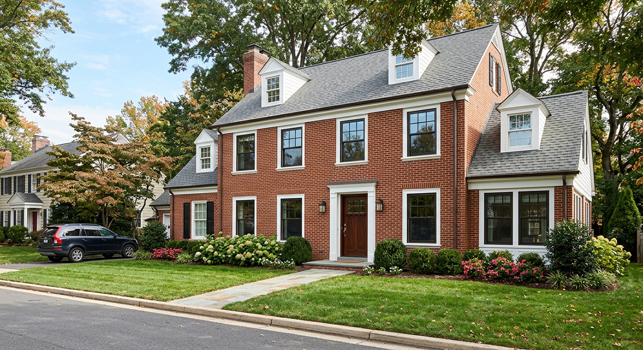 Alexandria home featuring new replacement windows with a clean, modern look and improved natural light.