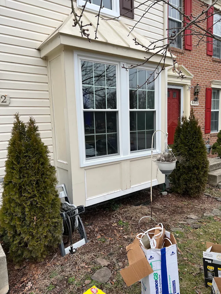 New double-hung windows replacement installed on a Baltimore home.