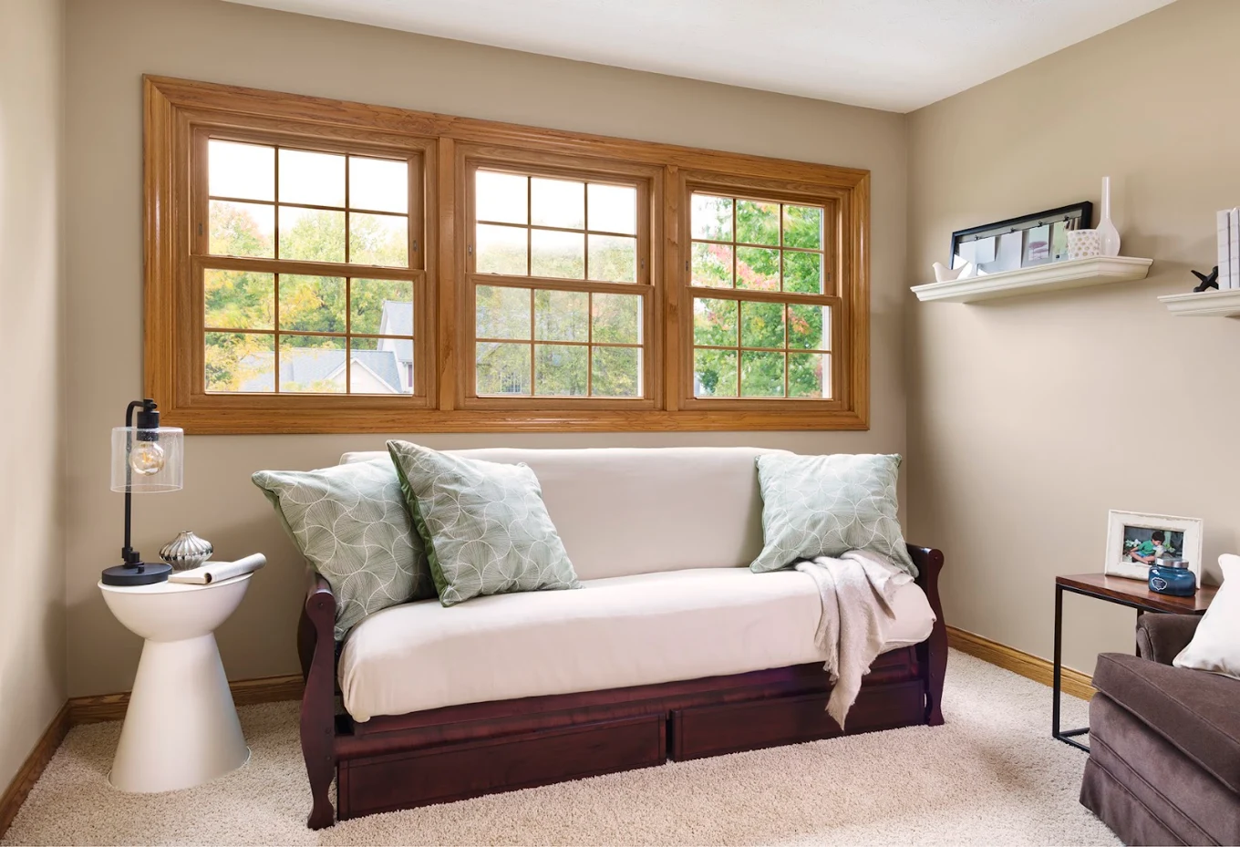 Replacement windows installed on a residential home