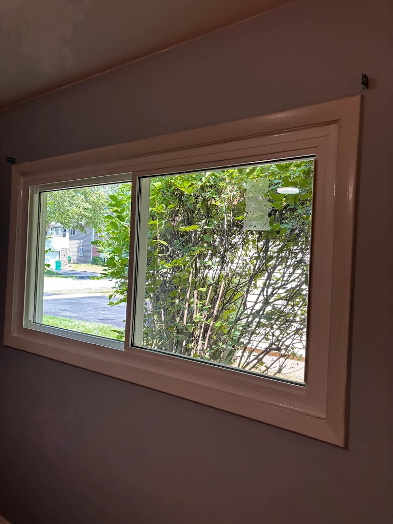 New vinyl replacement windows installed on a residential home in Chicago