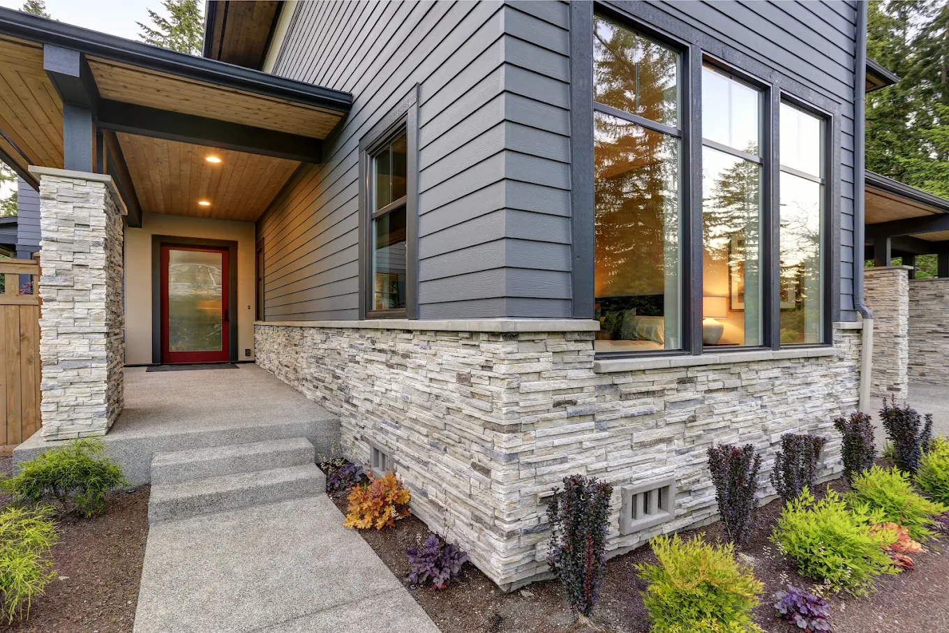 New energy-efficient replacement windows on a residential home in Chicago.