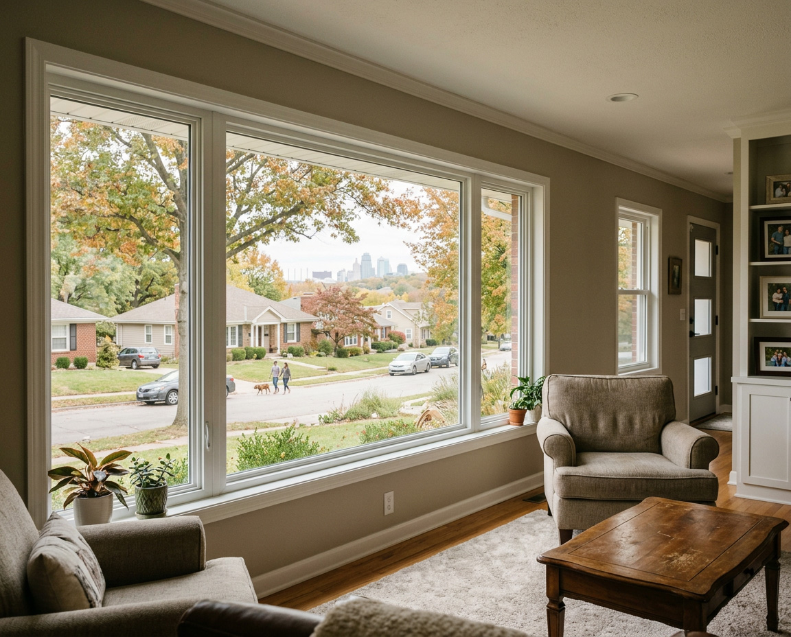 Kansas City, Missouri home featuring new replacement windows