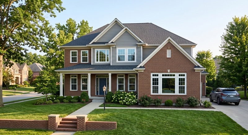 A suburban Louisville home with replacement windows