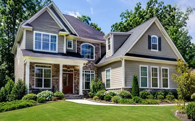 an average suburban home in Charlotte with replacement windows