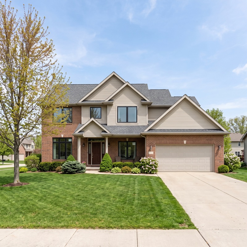 a suburban Green Bay home featuring replacement windows