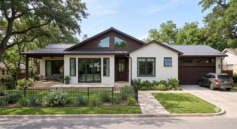 A brown and white brick Austin-area home with replacement windows