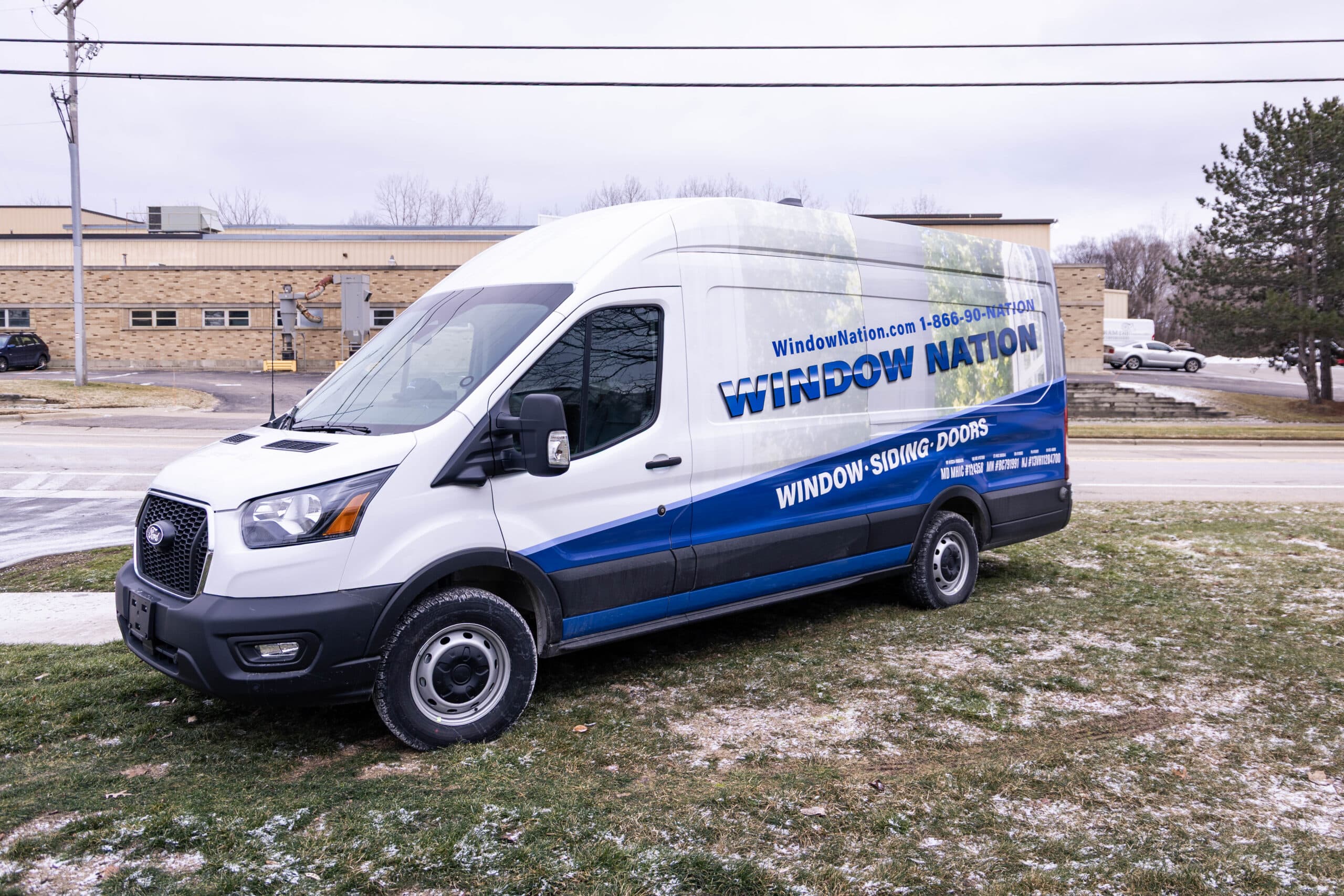 A Window Nation branded van in Grand Rapids