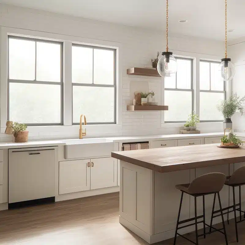interior view of a Detroit home with replacement windows.