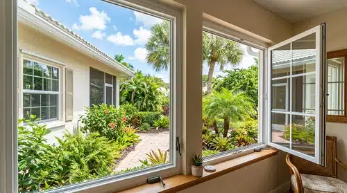 casement windows on a Charleston home