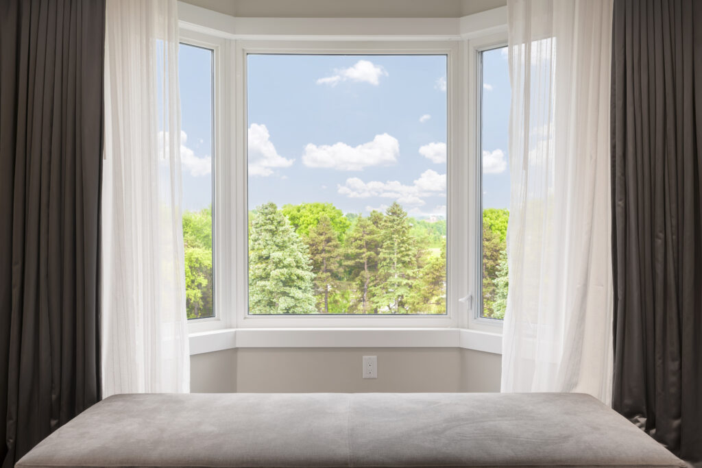 Bay window with summer view