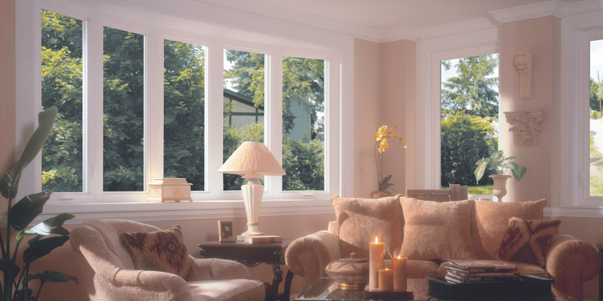 Slider windows in living room