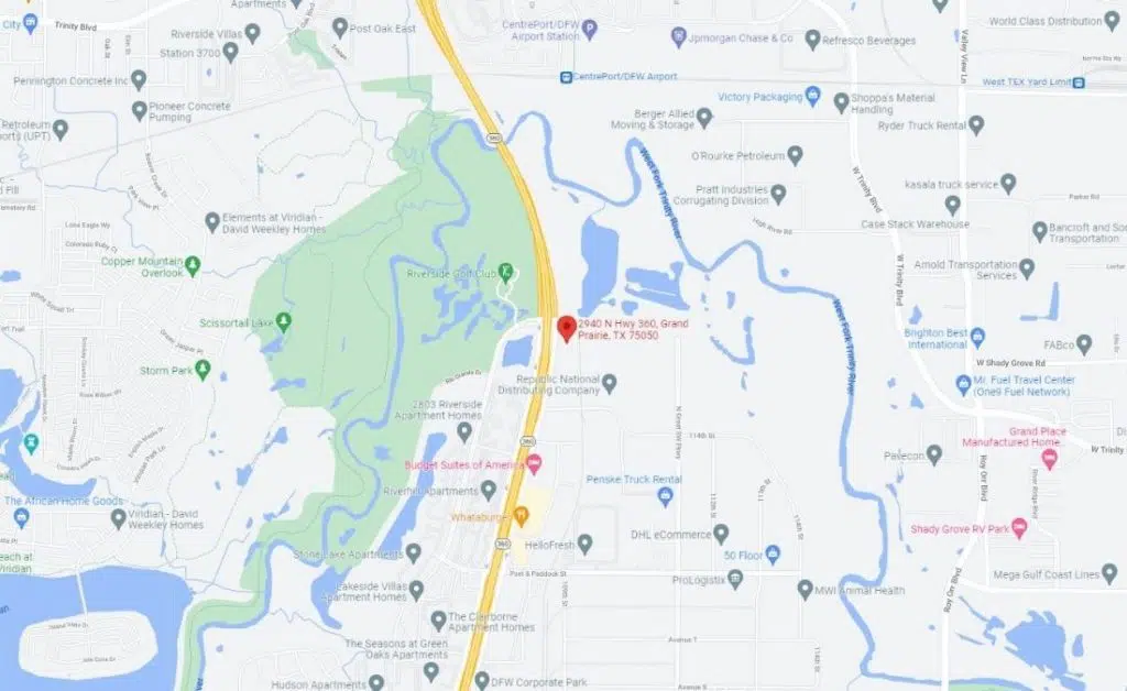 Google Map location for Window Nation Dallas, Fort Worth Metropolitan Area Showroom