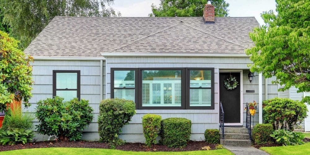 Rancher with new black vinyl windows