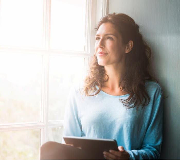 Woman with tablet