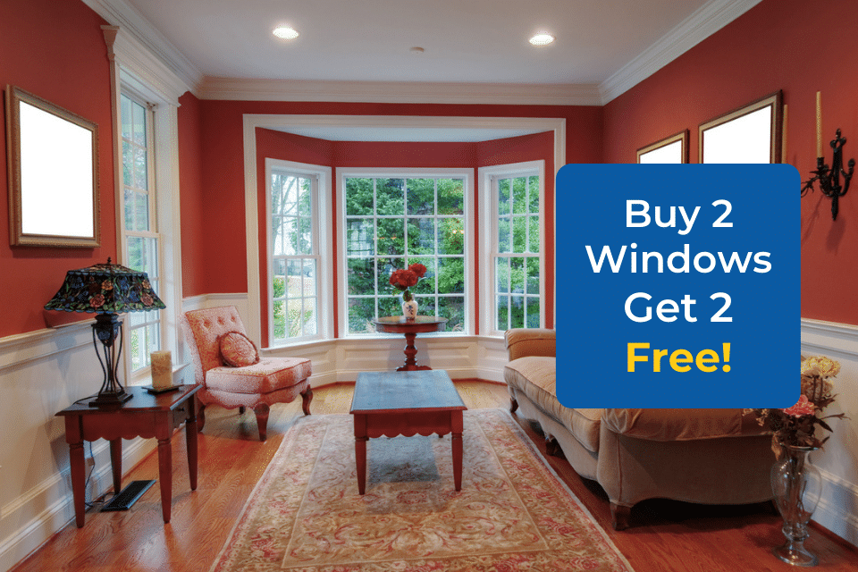 Interior of home featuring bay window with offer overlay